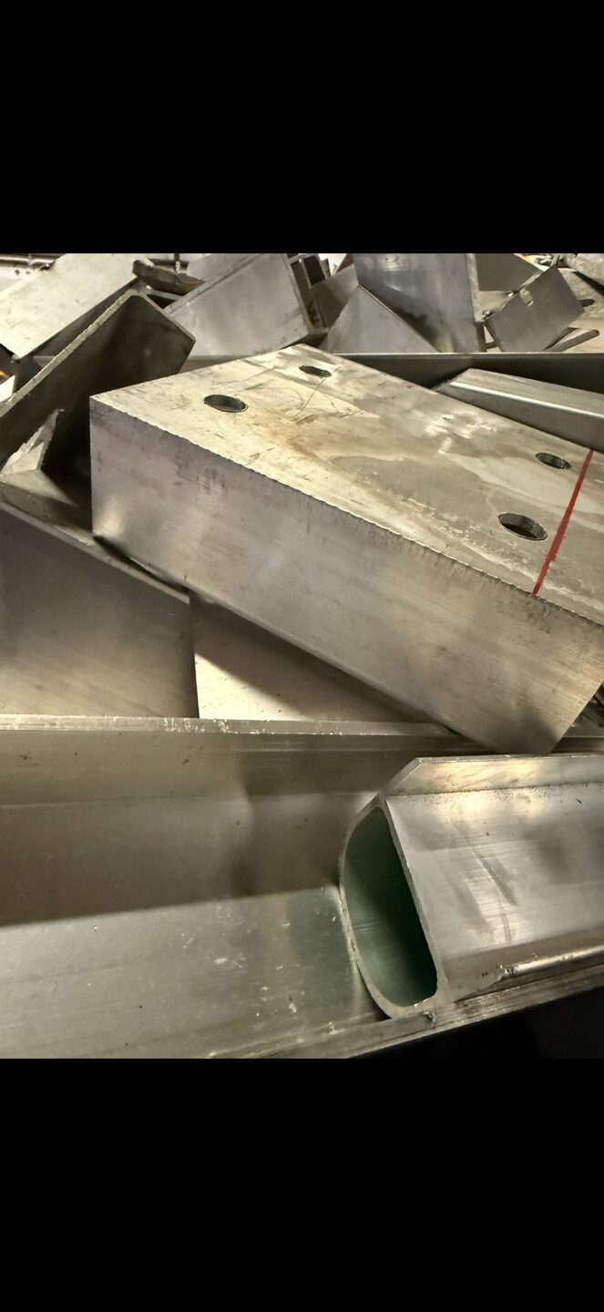 Bright metal square tube and channel stock